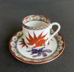 Rare Chinese Republic Period Hand-Painted Colored Goldfish Cup and Saucer