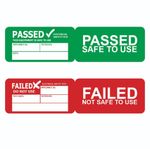 Pass & Fail Cable Wrap stickers Pat Test Portable Appliance Stickers  labels