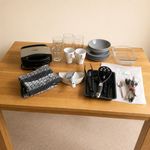 Student Starter Kitchen Bundle Tower Toastie Maker Plates and Cutlery