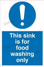 Catering Sticker This sink is for food washing only safety decal cafe restaurant