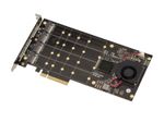 PCIe 3.0 16X Card For 4 SSDs U.2 NVMe (U2 NGFF) Or 4 PCIe X4 Switch Ports