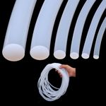 Solid Silicone Cord Bar Strip Dia 1mm-25mm White Rubber Seal Insulation Door