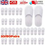 10-50 Pairs Spa Hotel Guest Slippers Closed Toe non-woven fabric Disposable lot