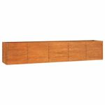 Garden Raised Bed Outdoor Pot Plant Stand Planter Rusty Corten Steel vidaXL