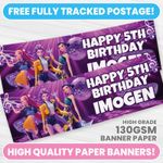 PERSONALISED KPOP BANNER ANY NAME PHOTO DEMON HUNTERS PARTY BANNERS