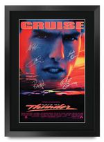 Days of Thunder Movie Poster Cast Signed Printed Autograph A3 Framed Memorabilia