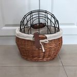 Dog Bicycle Basket Bike Carrier- Includes Wire Top