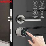 Smart Electronic Lock Cylinder App Fingerprint Password Unlock Upgrade Door Safe