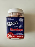 MACK'S Ultra Soft Ear Plugs, Beige (50 pairs - 1 Pack) NRR 33 dB