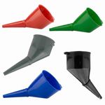 Angled Car Fuel Funnel Long Spout Petrol Diesel Engine Oil Filler Mesh Filter