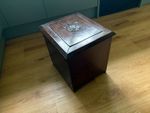 Antique shoe/valet box. Hardwood.  33cm x 37cm.  37cm tall.  Very collectable.