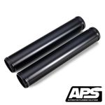 2 x APS Alloy Air / Coolant / Intercooler Pipe - Black - 300mm Length, 57mm OD
