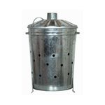 80L Large Galvanised Garden Incinerator Metal Bin Fire Rubbish Burner - Damaged