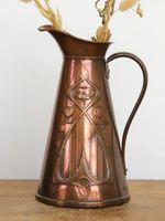 Antique / Vintage Art Nouveau Copper Jug Joseph Sankey & Sons Made in England