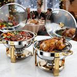6L Chafing Dish Buffet Set Round Stainless Steel Food Warmer For Party Banquet