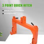 3 Point Quick Hitch Adapter Attachment For Category 1 2 Tractor 3000lbs Capacity