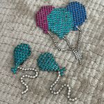 Vintage Dorothy Bauer Rhinestone Balloons Jewelry Set- 2pc