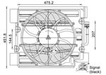 MAHLE ACF24000S A/C Condenser Fan 330W Rated Power 3 Pins Fits BMW 5 Series