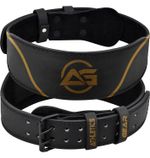 4” Leather Weight Lifting Belt Gym Back Support Bodybuilding Training Belt