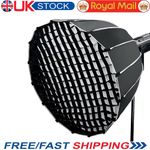 UK 90CM Deep Parabolic Grid Softbox Quick Install Bowens Mount For Studio Light