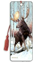 3D Lenticular Bookmark Elk Moose Snow Wildlife Animal Lover Gift LAST ONE!