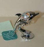 Crystocraft DOLPHIN Ornament with Strass Swarovski Crystal Elements Gift NEW