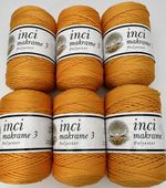 Anatolya 2mm Polyester Crochet Cord - Bags Macrame - 6x100g Rolls - 058 Orange
