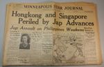 Hong Kong Singapore Periled by Japan Advances Minneapolis Star Journal 1941 WW2