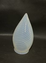 VTG Swirled Opalescent Glass Teardrop Bullet 8" Globe Shade 3.25" Fitter READ