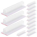 15Pcs Transparent PVC Name Tag Holder and Sneeze Guard Support Stand