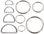 Non Welded Metal O Ring D Ring Buckle Loop Ring For Bag Webbing Belt Strap UK