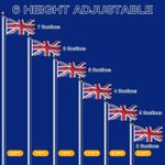 20FT Sectional Flagpole Kit with UK Flag,  Adjustable Aluminium Outdoor FlagPole