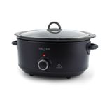 Salter Kuro 6.5L Slow Cooker 3 Heat Settings/Keep Warm for Family Cooking 200W