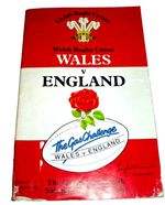 WRU Wales v England 07/03/87 Cardiff Arms Park Rugby 5 Nations Match Programme 