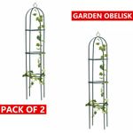 1.9m Outdoor Garden Metal Obelisk Climbing Plant Support Frame Trellis New