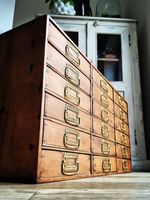 Early 20th C. Bank Of Drawers, Industrial Drawers, Antique Pine Drawers 