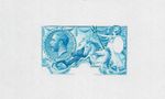 KGV, 1912 Seahorse, Die Proof, 1973 British Philatelic Exhibition reprint.