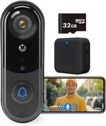 1080P Video Doorbell Camera with 32 GB SD Card, Wireless Doorbell Camera Outdoo