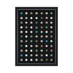 Golf Ball Marker Display Case Holds 77 Markers Magnetic Frame Gift for Golfer