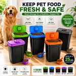30L PET FOOD CONTAINER DOG CAT ANIMAL 15KG DRY FEED SEED STORAGE BOX BIN & SCOOP