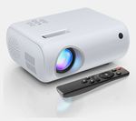CLOKOWE Mini Portable Video Projector - Full HD 1080P Movie Projector 