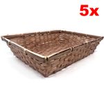 5 x Wicker Basket Hamper Bamboo Gift Basket Box Christmas Display Storage Basket