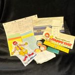 McDonald's Ronald McDonald Happy Hat Pins & Employee Paperwork Lot
