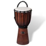 Djembe Drum 60cm Hand Carved Rope-Tuned 11” Synthetic Head World Rhythm