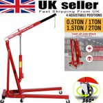2 Ton 2000kg Hydraulic Folding Engine Crane Hoist Lift Stand Garage Workshop UK