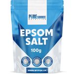 Epsom Salts 100G Natural Bath Epsom Salt Spa Bathing Magnesium Sulphate BP FCC