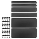6 Pcs 1U,2U,4U Metal Blank Panel for Enclosure Server Cabinet Black