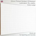 LAMINATED Square Grid Paper XL Sheet for School Teaching Classroom Learning