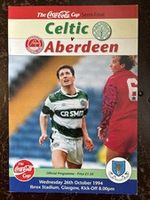 Celtic v Aberdeen - Coca Cola Cup Semi Final - 26th October 1994