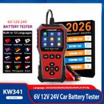 New 6V 12V 24V Car Battery Tester Charging Start Voltage Fault Data Printer UK